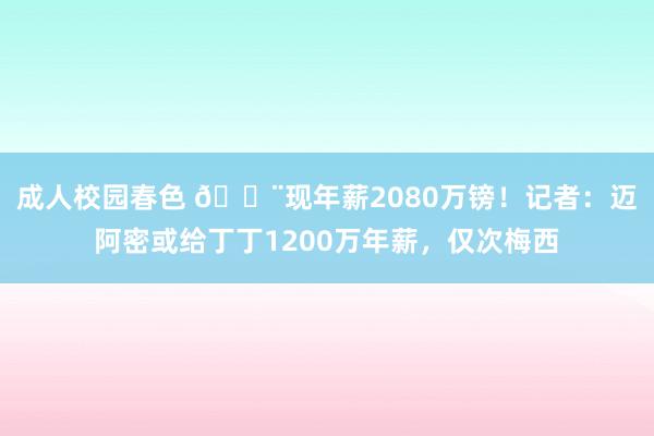 成人校园春色 🚨现年薪2080万镑！记者：迈阿密或给丁丁12